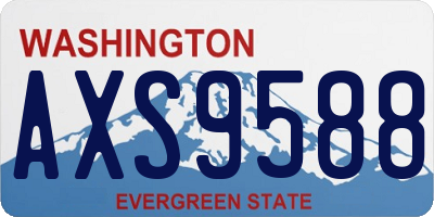 WA license plate AXS9588