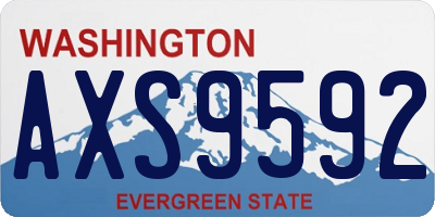 WA license plate AXS9592