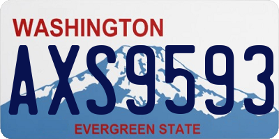 WA license plate AXS9593