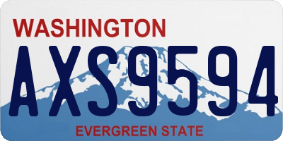 WA license plate AXS9594