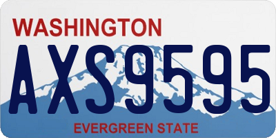 WA license plate AXS9595