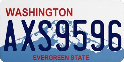 WA license plate AXS9596