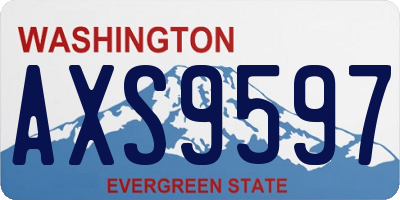 WA license plate AXS9597