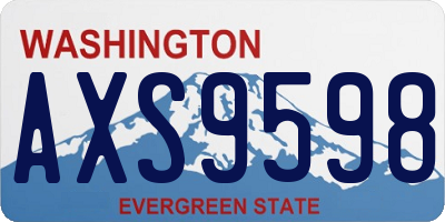 WA license plate AXS9598
