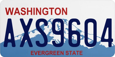 WA license plate AXS9604