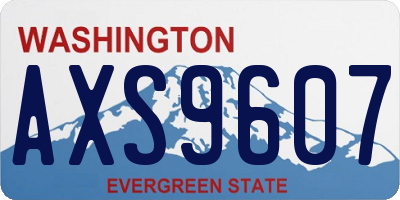 WA license plate AXS9607