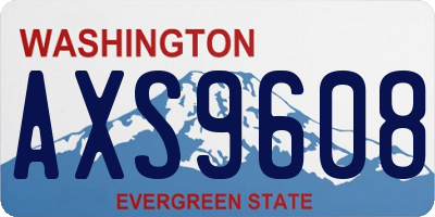 WA license plate AXS9608