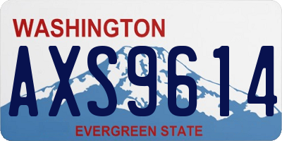 WA license plate AXS9614
