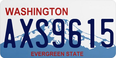 WA license plate AXS9615