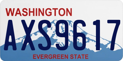 WA license plate AXS9617