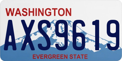 WA license plate AXS9619