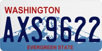 WA license plate AXS9622