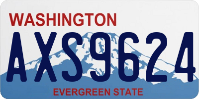 WA license plate AXS9624