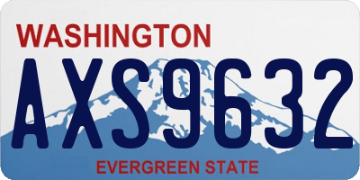 WA license plate AXS9632