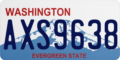 WA license plate AXS9638