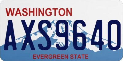 WA license plate AXS9640