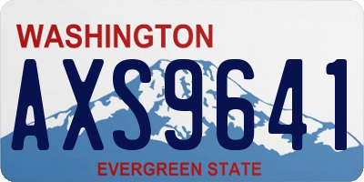 WA license plate AXS9641