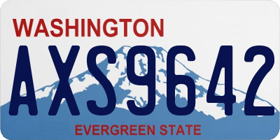 WA license plate AXS9642