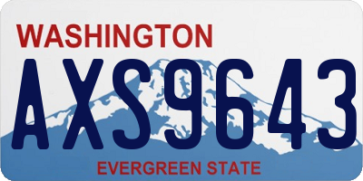 WA license plate AXS9643