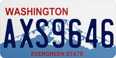 WA license plate AXS9646