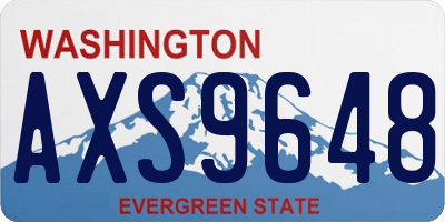 WA license plate AXS9648