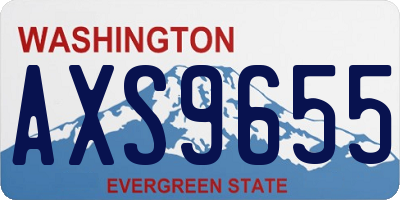 WA license plate AXS9655