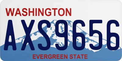 WA license plate AXS9656