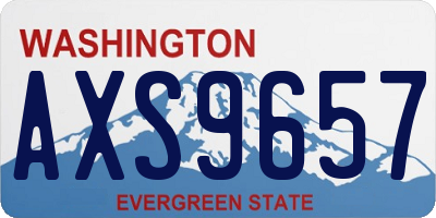 WA license plate AXS9657