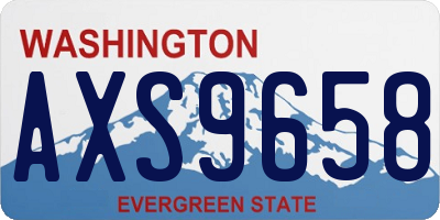 WA license plate AXS9658