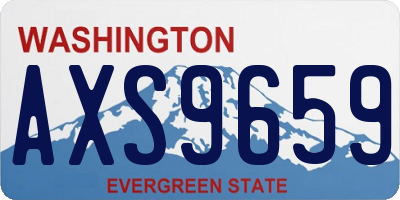 WA license plate AXS9659