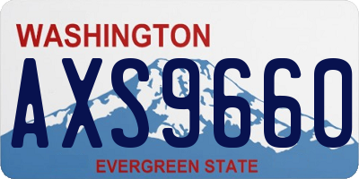 WA license plate AXS9660