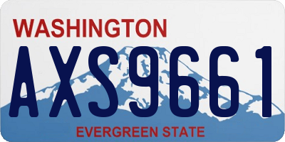 WA license plate AXS9661