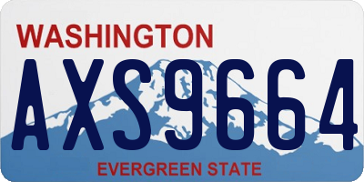 WA license plate AXS9664