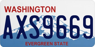 WA license plate AXS9669