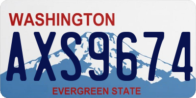 WA license plate AXS9674
