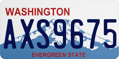 WA license plate AXS9675