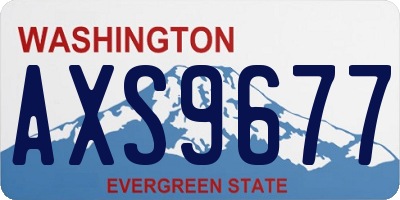 WA license plate AXS9677