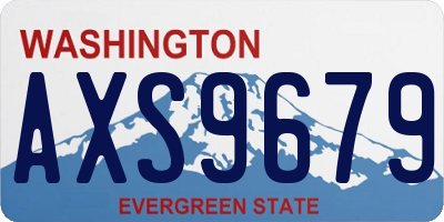 WA license plate AXS9679