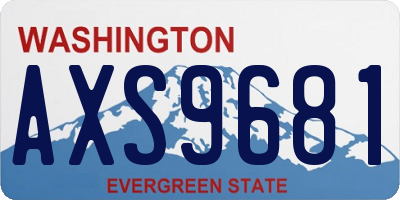 WA license plate AXS9681