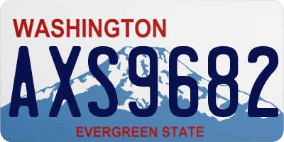 WA license plate AXS9682