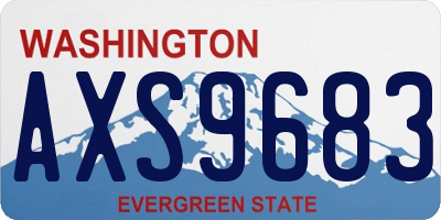 WA license plate AXS9683