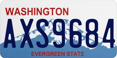 WA license plate AXS9684