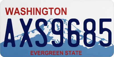 WA license plate AXS9685