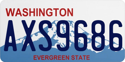 WA license plate AXS9686