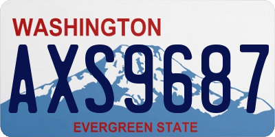 WA license plate AXS9687
