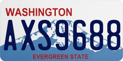 WA license plate AXS9688