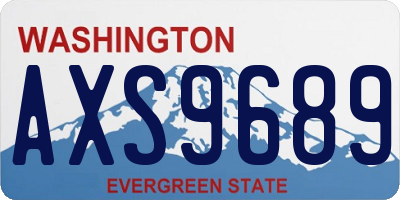 WA license plate AXS9689