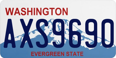 WA license plate AXS9690