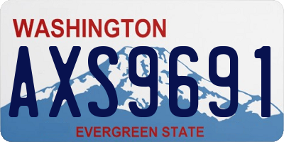 WA license plate AXS9691