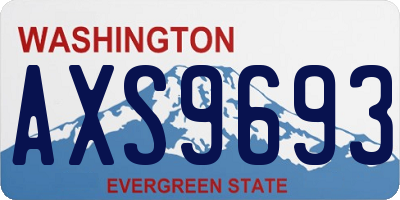 WA license plate AXS9693